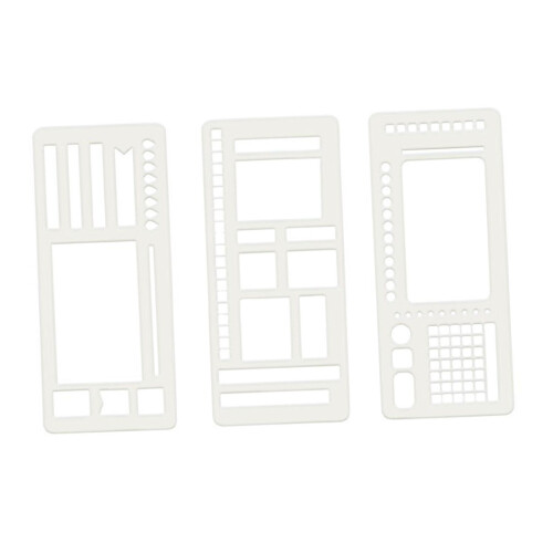 3x Journal Stencil Planner Stencils for Diary Planning Holiday Cards D 1