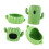 4Pcs Ceramic Hamster Hideout Hamster House for Chipmunk Chinchilla Squ 2