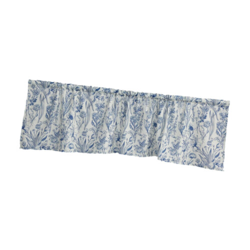 Half Curtain Vintage Floral Pattern Window Screen Rustic Rod Pocket Cu