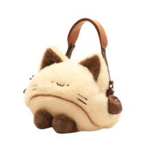 Cat Shaped Purse Funny Stuffed Animal Bag for Men Girls Birthday Gifts