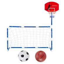 Basketball Hoop with Soccer Goal Net Sports Goal Toy for Indoor Outdoo