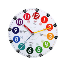 Silent Analog Kids Clock Learn to Tell Easily for School Classrooms Be