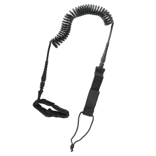 Surf Board Leash with Foot Loop Coiled for Water Sports Shortboard Lon