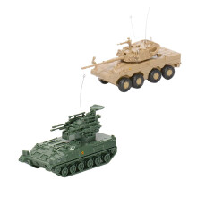 2x 1:72 Scale 4D Tank Model Tank Puzzle Toys for Table Scene Adults Ch
