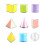 9 Pieces Folding Geometric Shapes 3D Geometric Solids for Classroom Ch 1