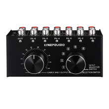 6 Input 1 Output Audio Signal Source Selection Selector Switcher Split
