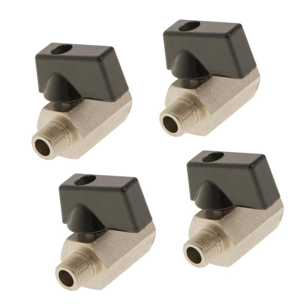4 Pieces Female X Male-1/8 Npt Full Port Brass Ball Valve Shut Off Swi 6901423356696