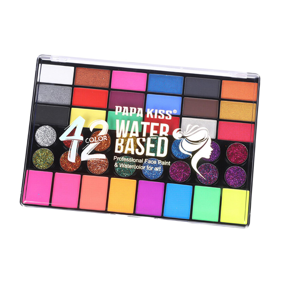 Dark Face Body Paint Pigment 42 Colors Make Up Palette For Festival Cosplay