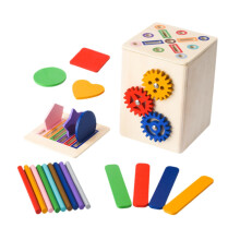 Wooden Color Shape Sorting Toy Shape Sorter for Kids Girls Boys 1-3 Ye