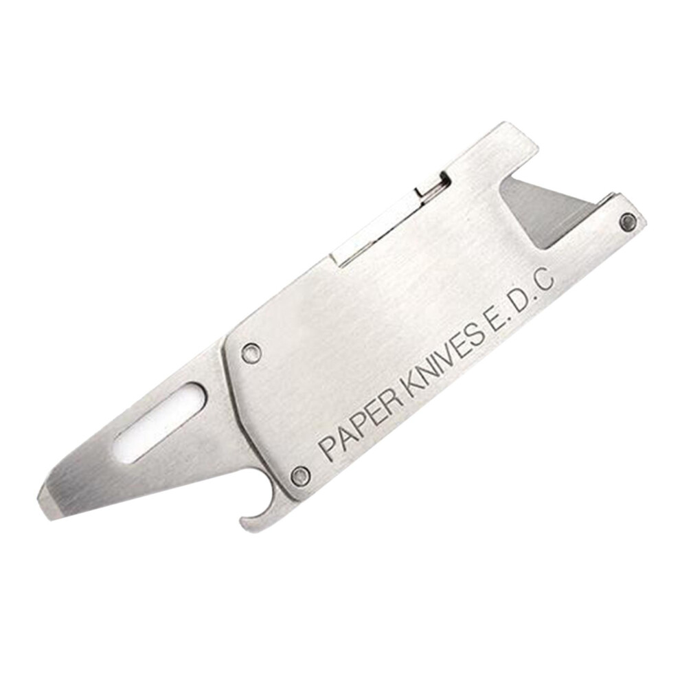 Utility Pocket Knife Box Cutter Keychain Portable Bottle Opener For Ca 6901423358171