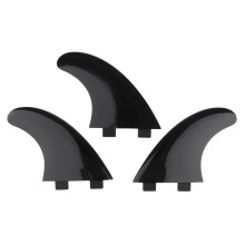 3pcs/Set Longboard Surfboard Surfing Fin Thruster for FCS Base Black