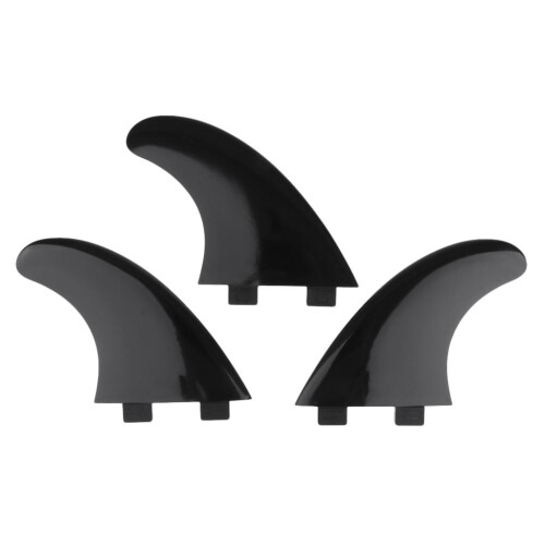 3pcs/Set Longboard Surfboard Surfing  Fin Thruster for FCS Base Black