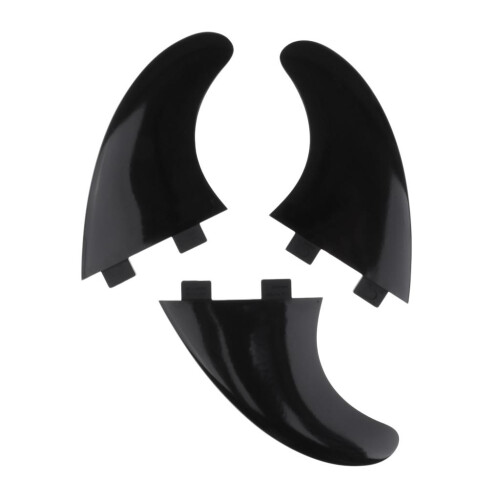 3pcs/Set Longboard Surfboard Surfing  Fin Thruster for FCS Base Black 1