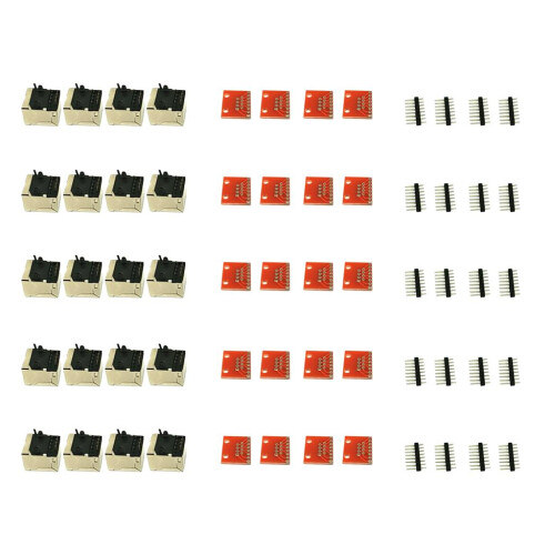 20 x  Connector PCB and Breakout Board Kit Check Ethernet  Not Weld