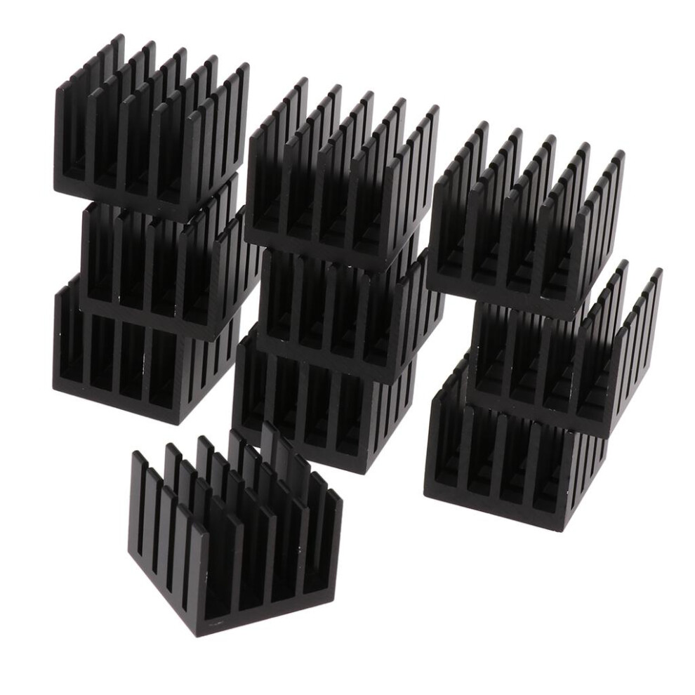 20X20x16mm Aluminum Heat Sink Heatsink Cooler Fin Black 6901423359352