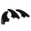 3pcs/Set Longboard Surfboard Surfing  Fin Thruster for FCS Base Black 3