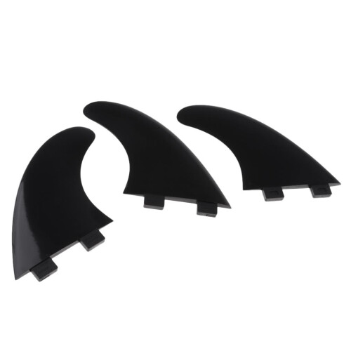 3pcs/Set Longboard Surfboard Surfing  Fin Thruster for FCS Base Black 2