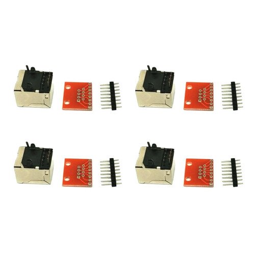 4 Pieces  Connector PCB and Breakout Board Kit Check Ethernet  Not Wel