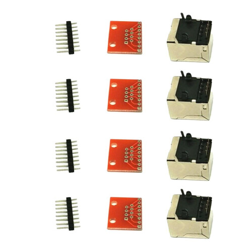 4 Pieces  Connector PCB and Breakout Board Kit Check Ethernet  Not Wel 1