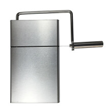 Cheese board and wire slicers cutter stainless steel serving board