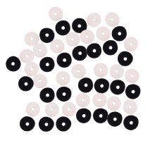 50pcs Guitar Strap Block Safety Strap Lock Washer Gaskets White Black