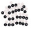 50pcs Guitar Strap Block Safety Strap Lock Washer Gaskets White Black 1