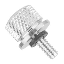 1/4" CNC Seat Mount Bolt Screw Cap For Dyna Sportster Silver