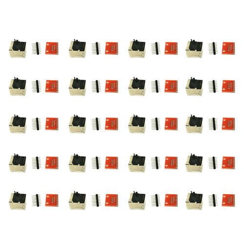 20 x  Connector PCB and Breakout Board Kit Check Ethernet  Not Weld 1