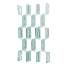 Drawer Dividers Organizer Adjustable Separators Expandable Honeycomb Divider (Blue)