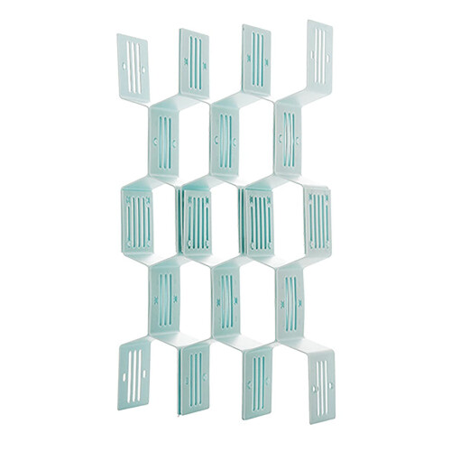 Drawer Dividers Organizer Adjustable Separators Expandable Honeycomb Divider (Blue)