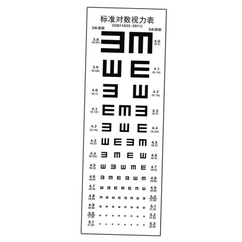 PVC Standardized Eye Chart Visual Testing Chart for  School Home 2