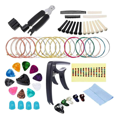 Guitar Care Cleaning Repair Tool Picks Capo String Kit Luthier Mainten 2