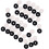 50pcs Guitar Strap Block Safety Strap Lock Washer Gaskets White Black 2