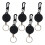 5 Pieces Retractable Keychain Clip Extendable Split Ring Pull Recoil 6 3