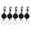 5 Pieces Retractable Keychain Clip Extendable Split Ring Pull Recoil 6 1