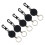 5 Pieces Retractable Keychain Clip Extendable Split Ring Pull Recoil 6 2