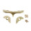 Copper Baritone Sax Key Guard Set with Screws 2