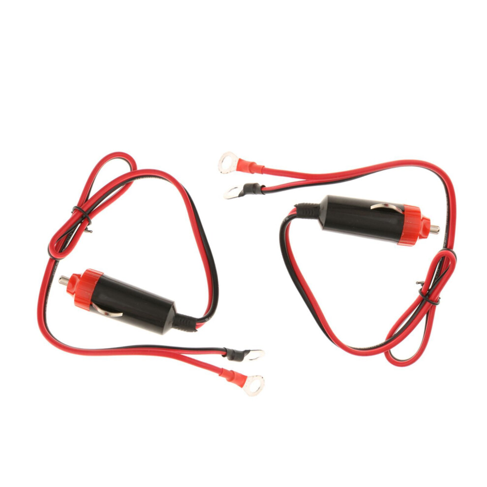 2X Cigarette Lighter Plug Cable Car Power Supply Inverter Adapter 12V Red 6901423363403