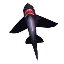 Fish Kites Outdoor Sport Toys Beach Black Shark Kite for Boys Girls Ch