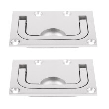 2 Piece Marine Stainless Steel Boat Hatch Latch Flush Lift Ring Pull H