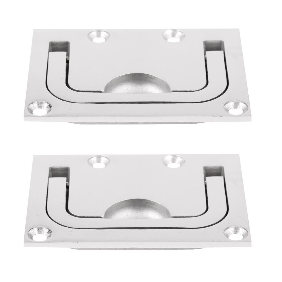 2 Piece Marine Stainless Steel Boat Hatch Latch Flush Lift Ring Pull H 6901423364554