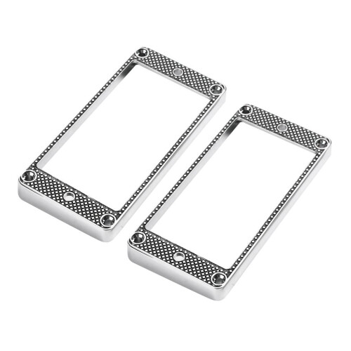 2 Pieces Humbucker Pickup Accessories Ring Curved Bottom Frame for LP
