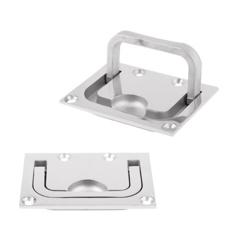 2 Piece Marine Stainless Steel Boat Hatch Latch Flush Lift Ring Pull H 2