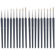 Juego de pinceles de cerdas suaves para detalles finos, reutilizables y fáciles de limpiar, para pintura acrílica, al óleo, acuarela, uñas,