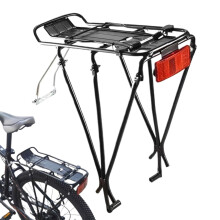 Luggage Bicycle Lamb Rack Frame Reflective Rear Carrier Adjustable Aluminium Seat Load Heavy Duty Grocery Transport Rack