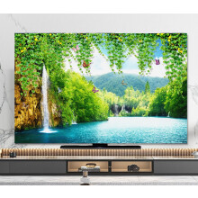 Dust TV Screen Cover For 3280In TVs Polyester Fabric Screen Protector Painting Pattern Modern Art TV Cover Dust Proof