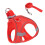 Cat Harness  Soft Reflective Mesh Vest, Adjustable, Small/Medium/Large, Red, Includes Lead, For Hiking 1