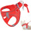 Cat Harness  Soft Reflective Mesh Vest, Adjustable, Small/Medium/Large, Red, Includes Lead, For Hiking 5