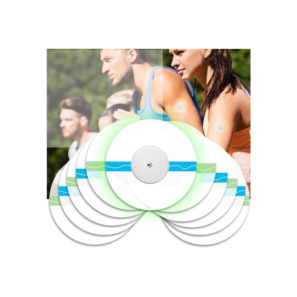Transparent SelfAdhesive Patch For CGM Sensor Protection 50 Pack, Round Patch Without Sensor, Water And Sweat Resistant