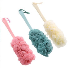 3 Pieces Long Handle Bath Brush with Back Brush with Shower Flower Shower Brush for Men and Women.